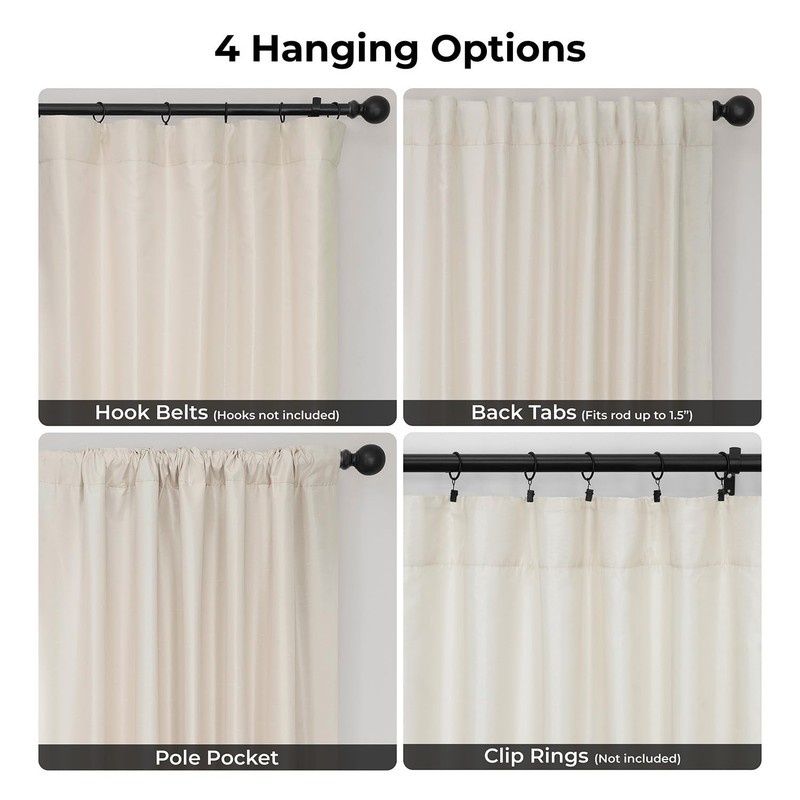 Hpd Half Price Drapes Hpd Half Drapes Faux Silk Blackout Curtains 108 Inches gallery