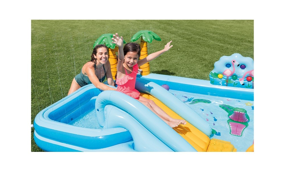 Intex Jungle Adventure Play Center Inflatable Kiddie Spray Wading Pool gallery
