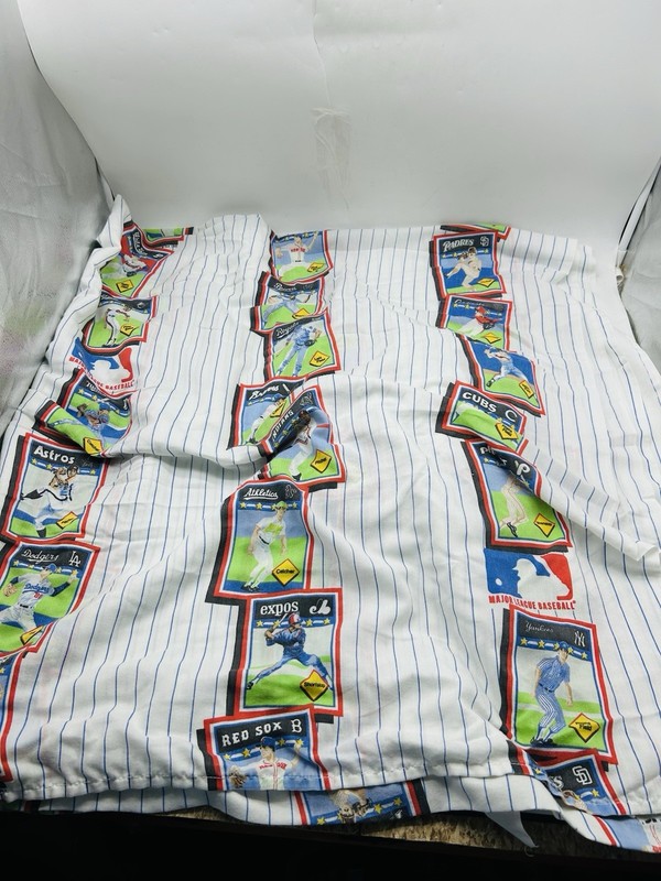 1989 MLB Baseball Twin Sheet Set (Flat & Fitted) Vintage Sports Bedding BIBB Co. gallery
