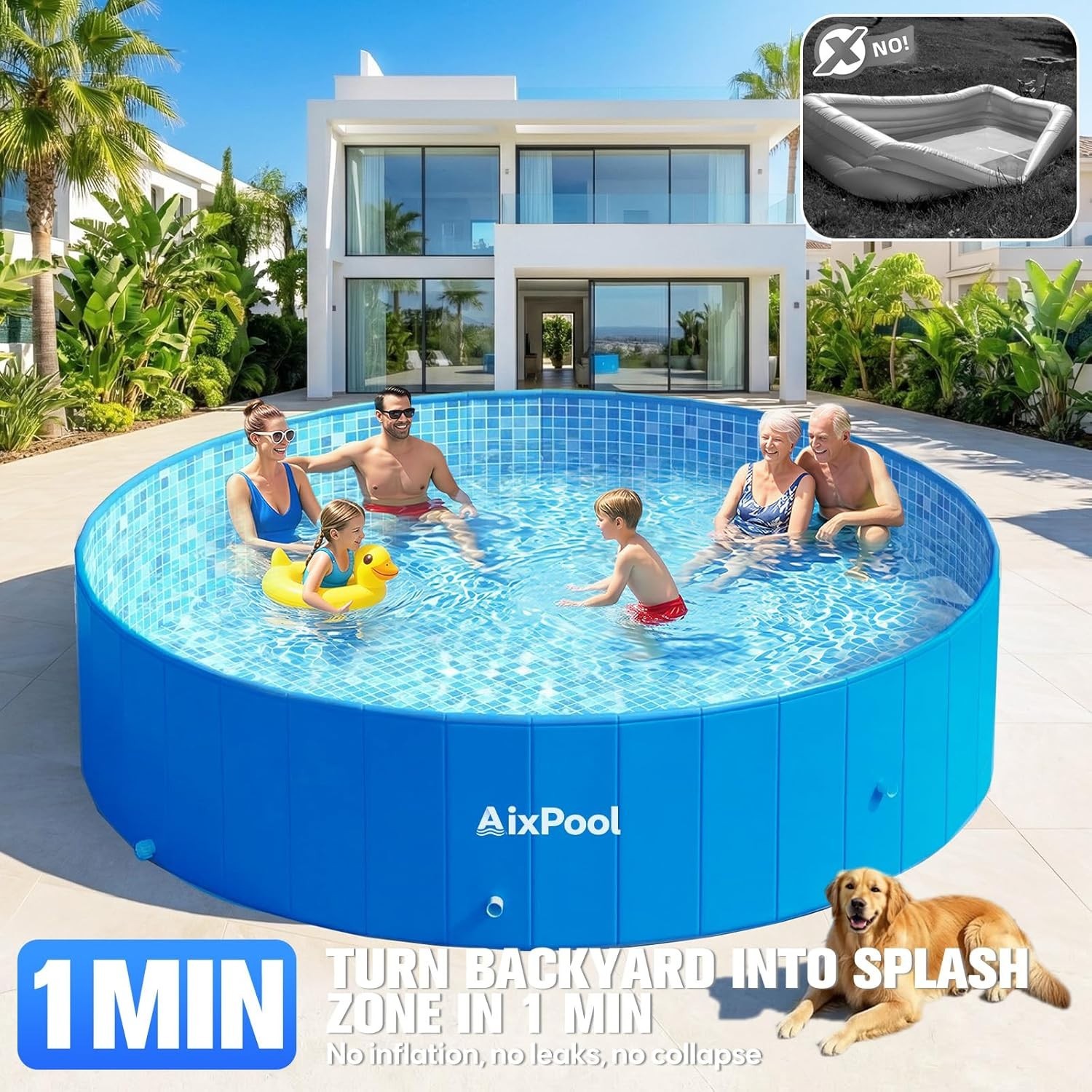 2026 Large Foldable Pool,Non-Inflatable Pool for Adult,Foldable Swimming Pool,Pl gallery