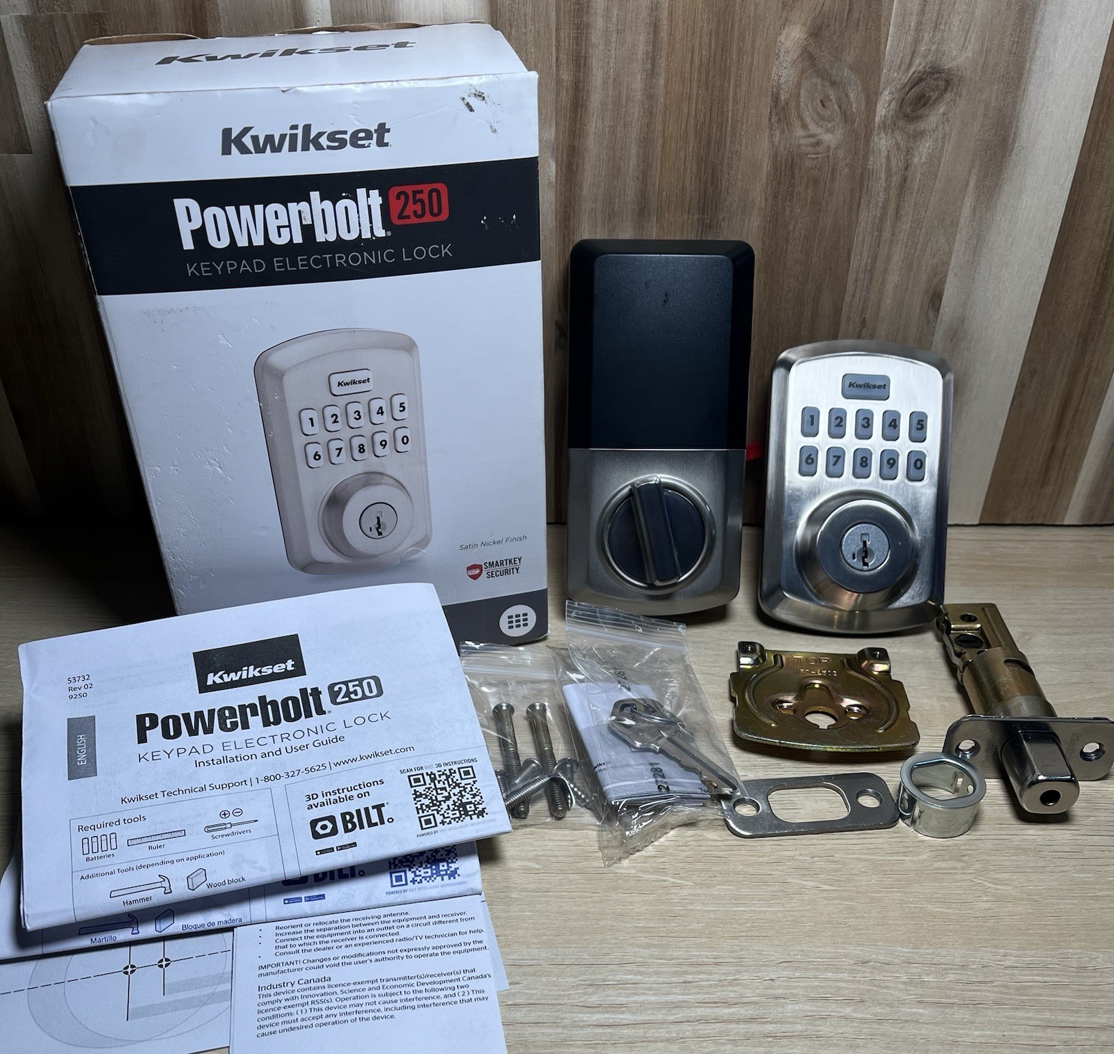 Kwikset Powerbolt 250 10-Button Keypad Satin Nickel Transitional Deadbolt gallery