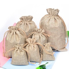1pcs Drawstring Jute Bags Candy Chocolate Gift Supplies For Christmas Party