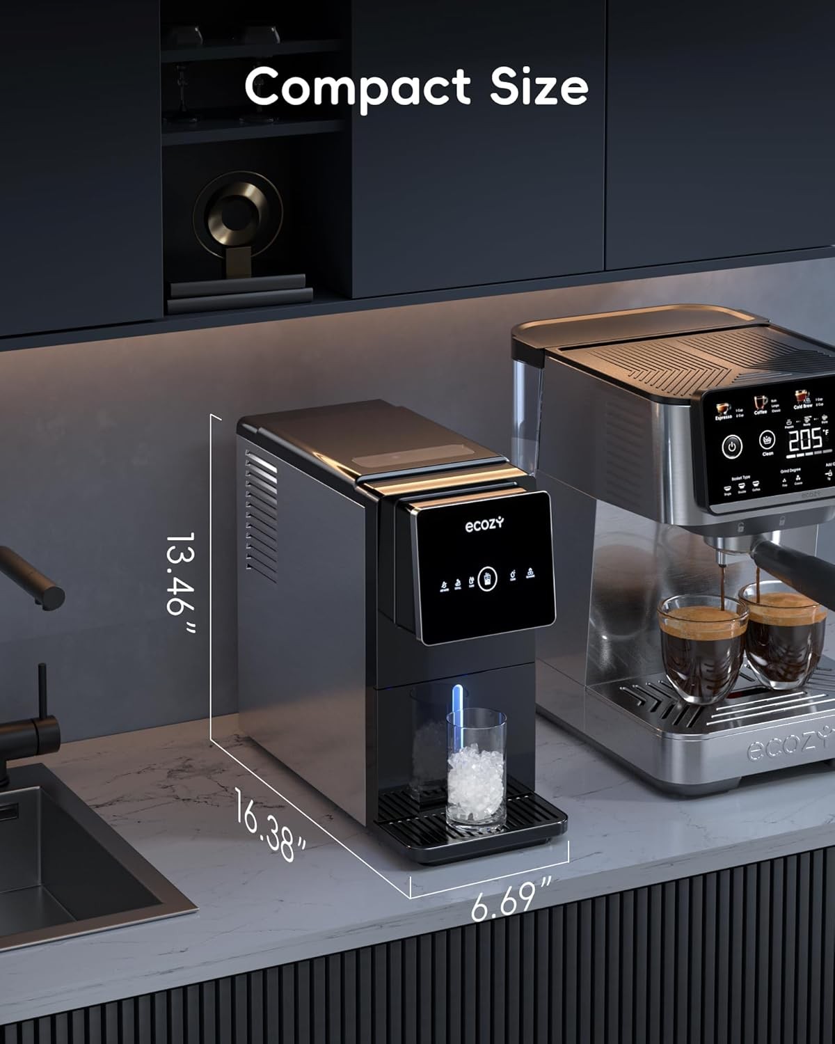ecozy Nugget Ice Maker Dispenser 40 Lbs Per Day Countertop gallery