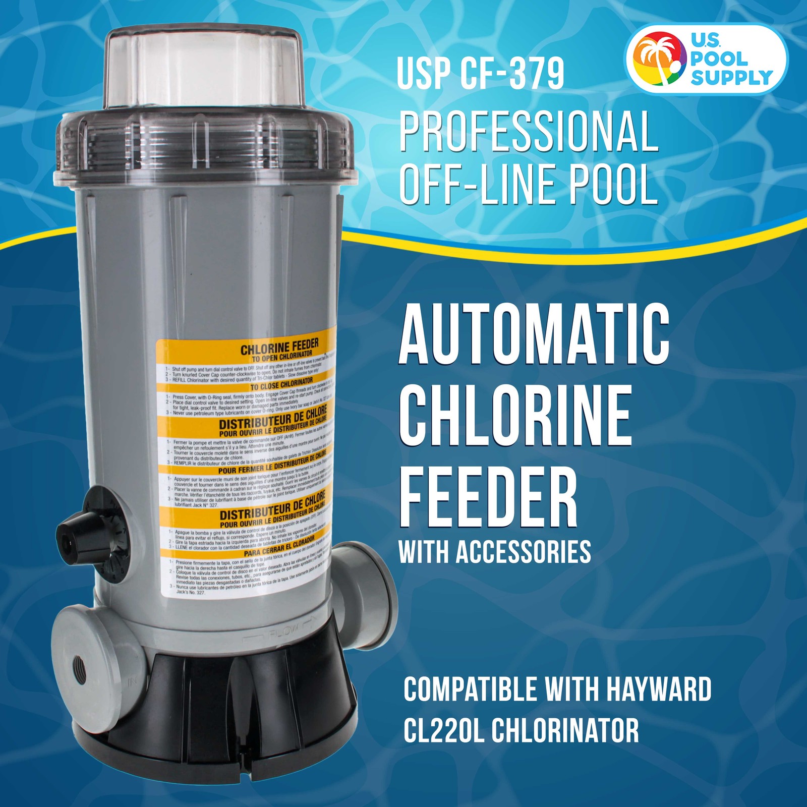 Professional Off-Line Pool Automatic Chlorine Feeder - 9 lb Chemical Capacity gallery