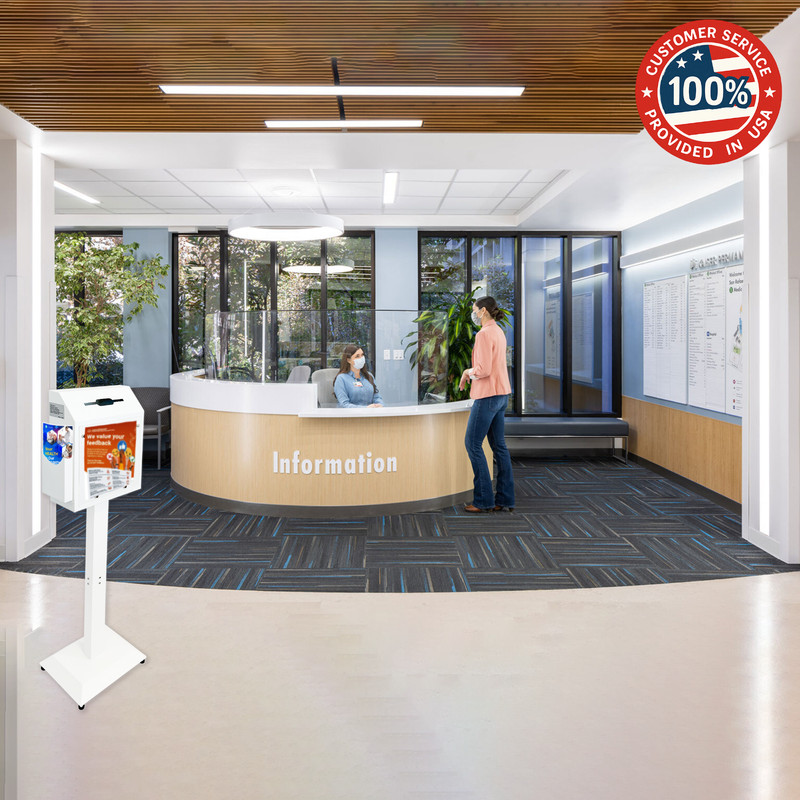 OPEN BOX Suggestion Box with Stand,Floor Standing Offering Box,Donation Safe Box gallery