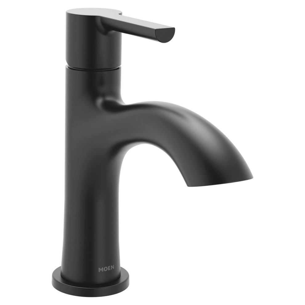 NEW Moen Idris Bathroom Faucet & Push Down Drain 84577BL- Matte Black gallery
