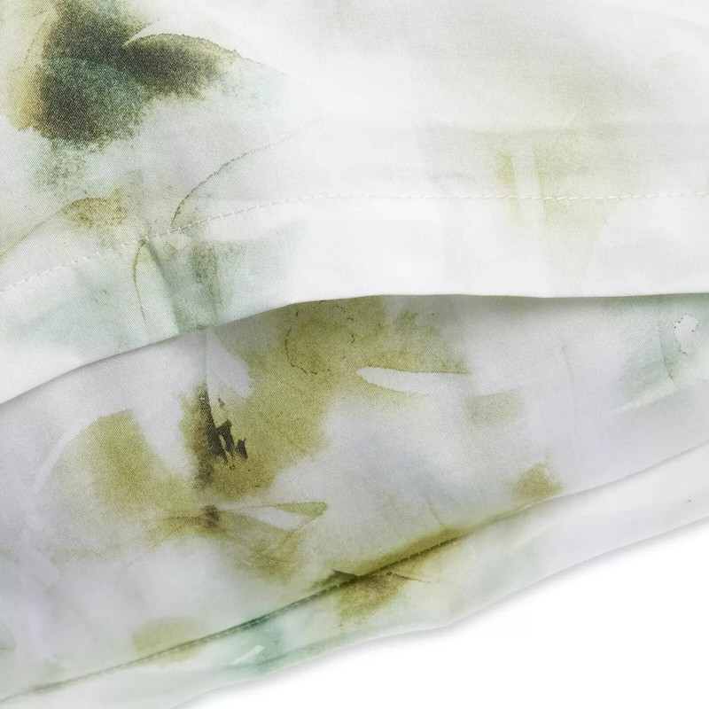 Sferra Acquerello Willow Continental Shams Pair Cotton Sateen Print Italy NEW gallery