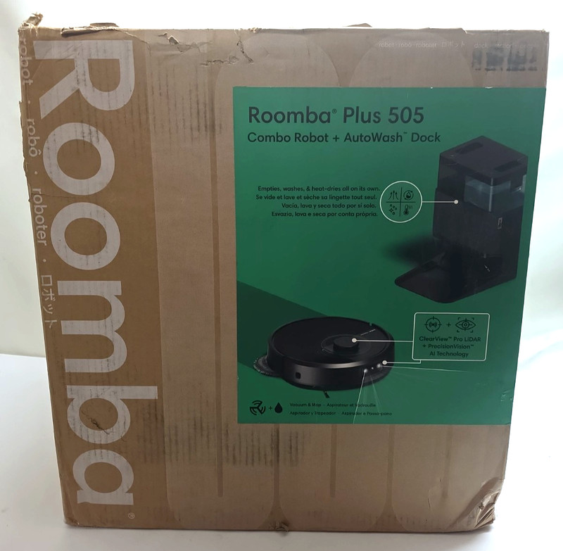 iRobot Roomba Plus 505 Combo Vacuum & Mop w/ AutoWash Dock - NEW gallery