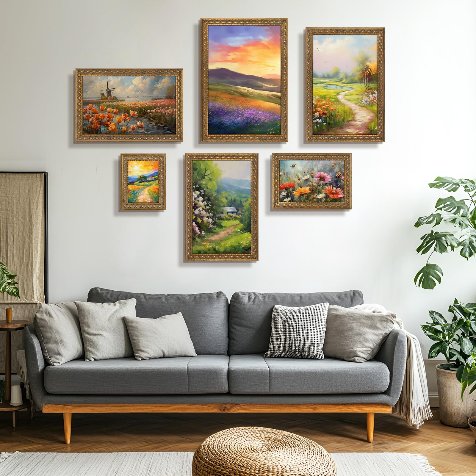 Poster Frame Ornate Bronze, Horizontal and Vertical Wall Display With Real Glass gallery