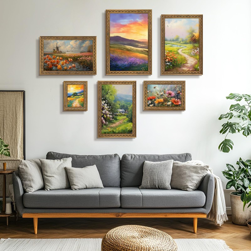 Poster Frame Ornate Bronze, Horizontal and Vertical Wall Display With Real Glass gallery