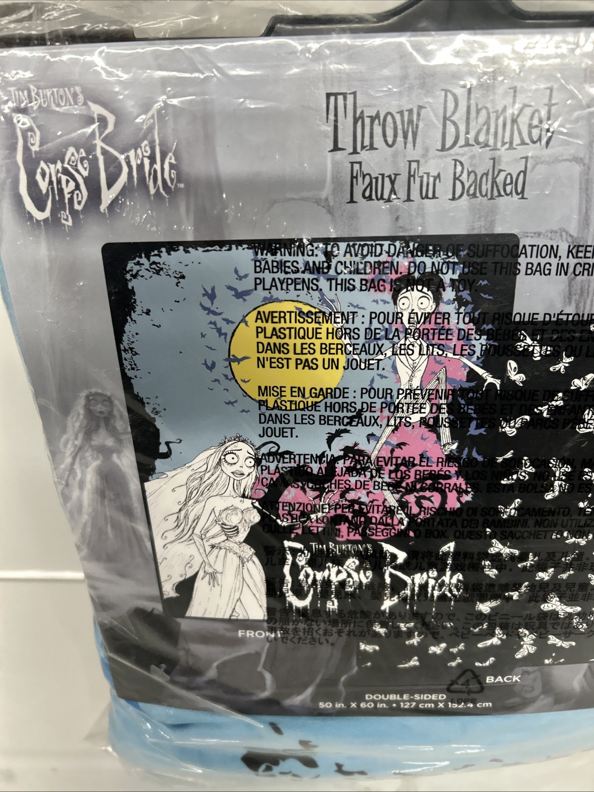 Corpse Bride Silk Touch Faux Fur Throw Blanket 50x60 Double Sided gallery