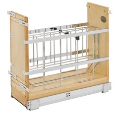 Rev-A-Shelf 8″ Pullout Cabinet Organizer, Ball-bearing Soft-close, 447-BCBBSC-8C