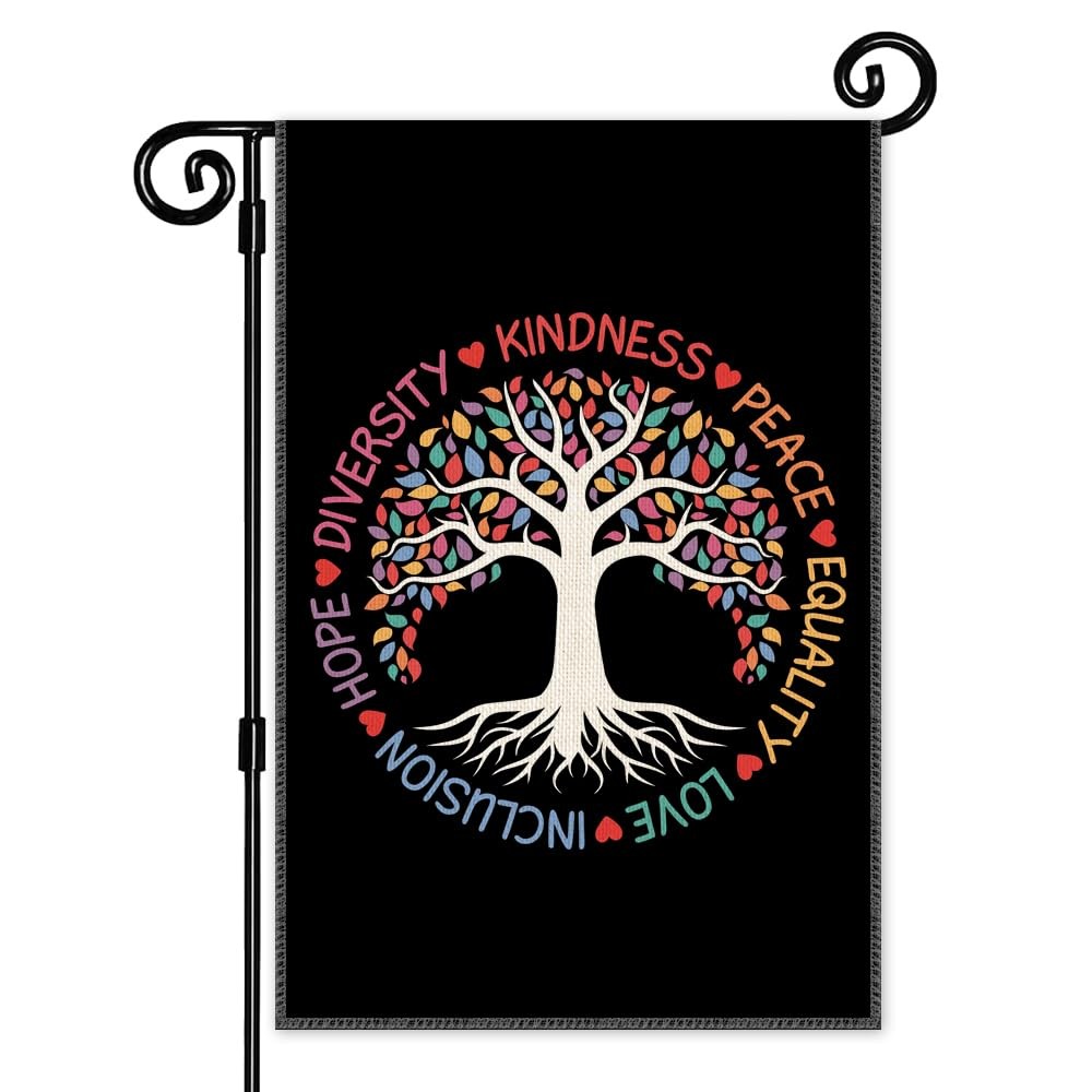 Kindness Peace Equality Love Inclusion Hope Diversity Garden Flag, Double Sid... gallery