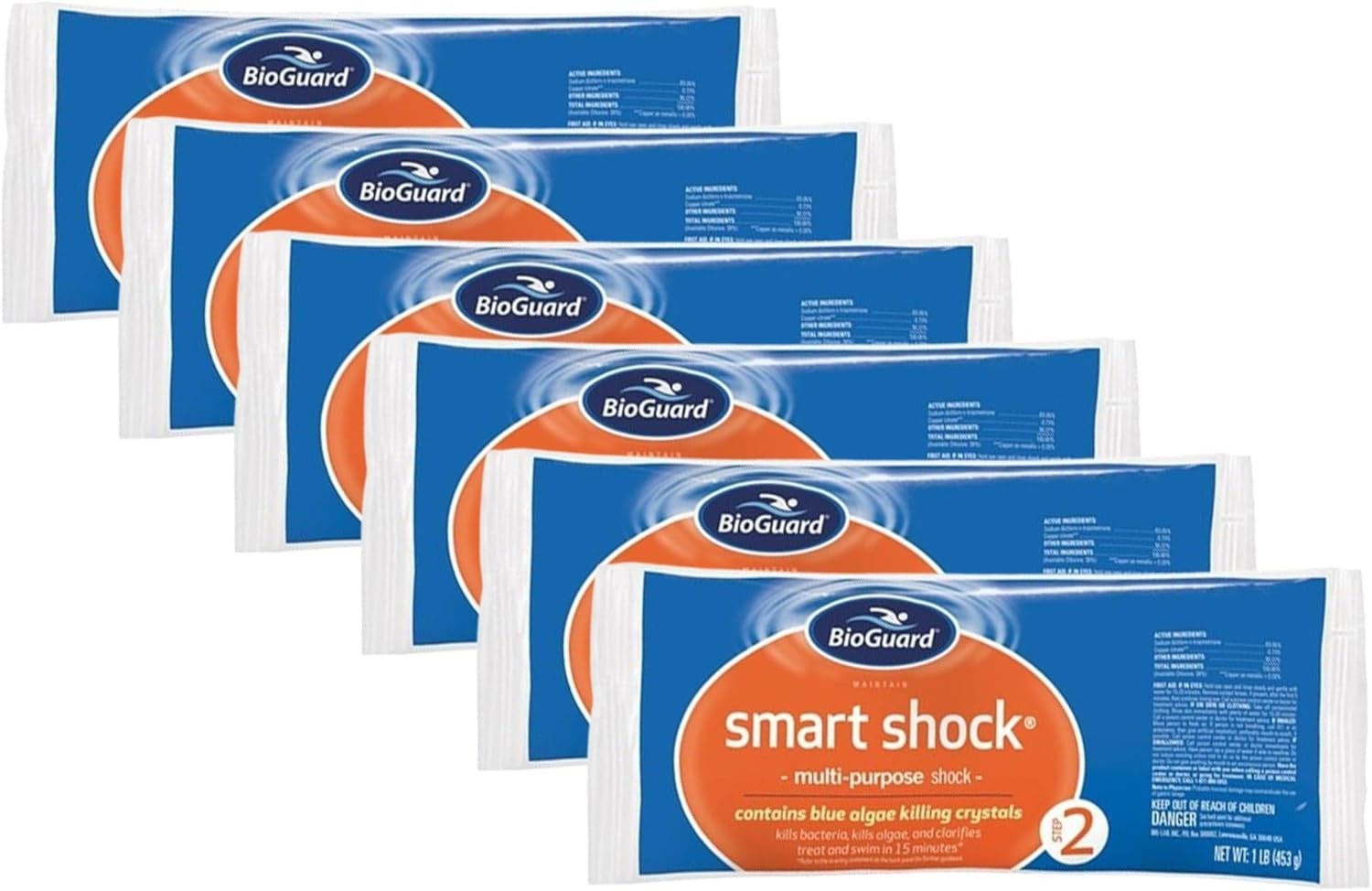 BioGuard Smart Shock Pool Treatment – 1 lb, 6 Pack, Multi-Purpose Shock gallery