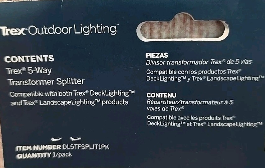 Trex Outdoor Lighting Trex Lighthub 5-way Transformer Splitter DL5TFSPLIT1PK gallery