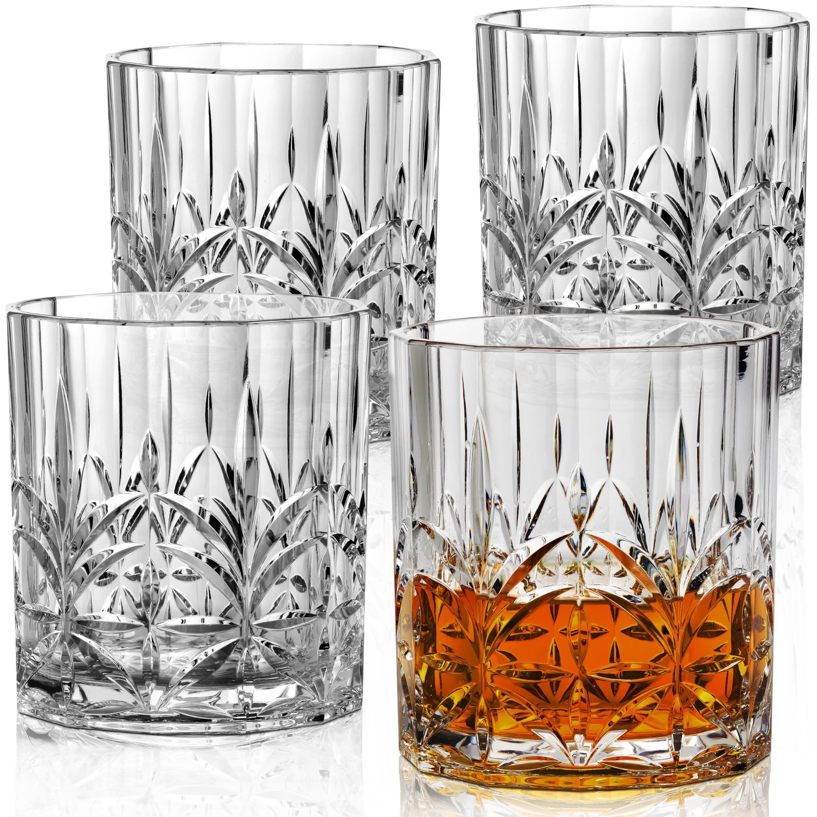 Unbreakable Plastic Whiskey Glasses | Shatterproof 100% Tritan Double Rocks |... gallery