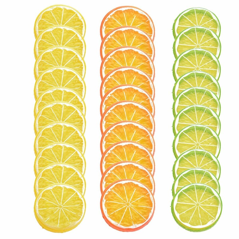 30Pcs Artificial Fake Lemon Slice Fruit Simulation Fake Lemon Slices Home Decor gallery