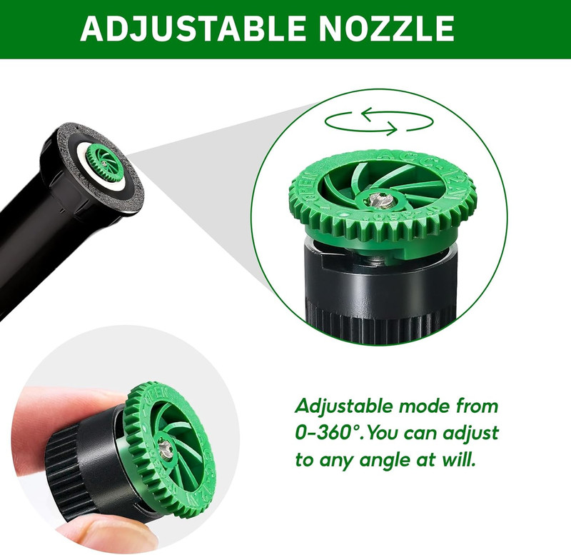 10 Pieces Variable Arc Nozzle, Pop-Up Sprinkler Heads Replacement Compatible wit gallery