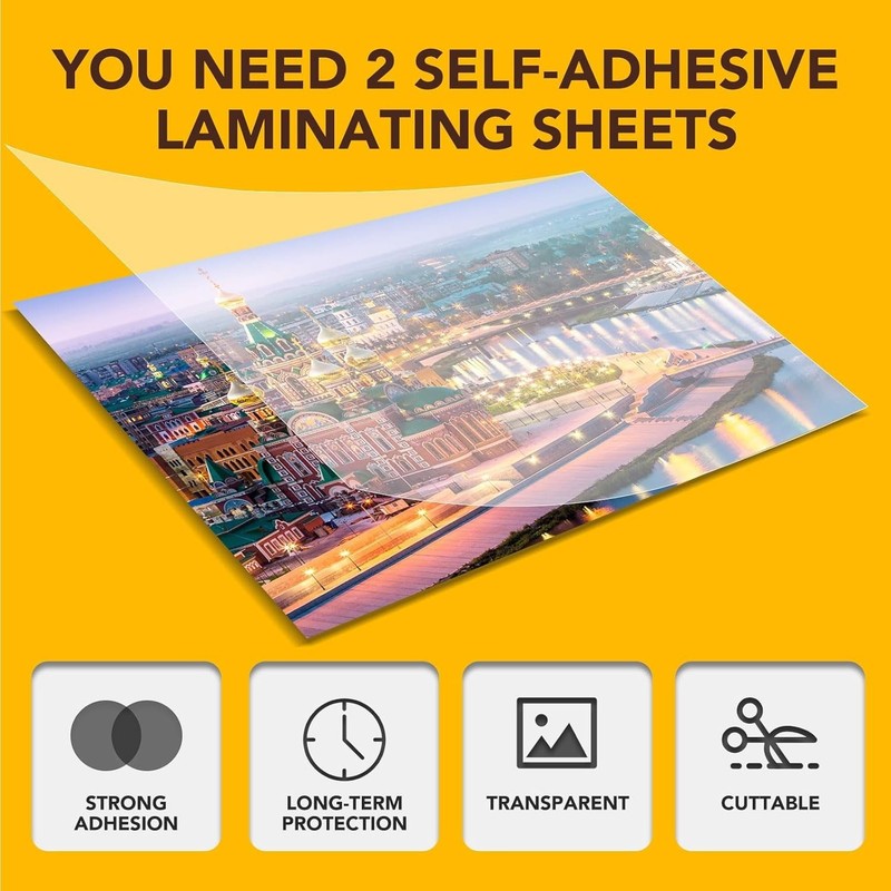 50 Pack Self Adhesive Laminating Sheets, 9 X 12 Inch, Clear Sticker Laminate She gallery