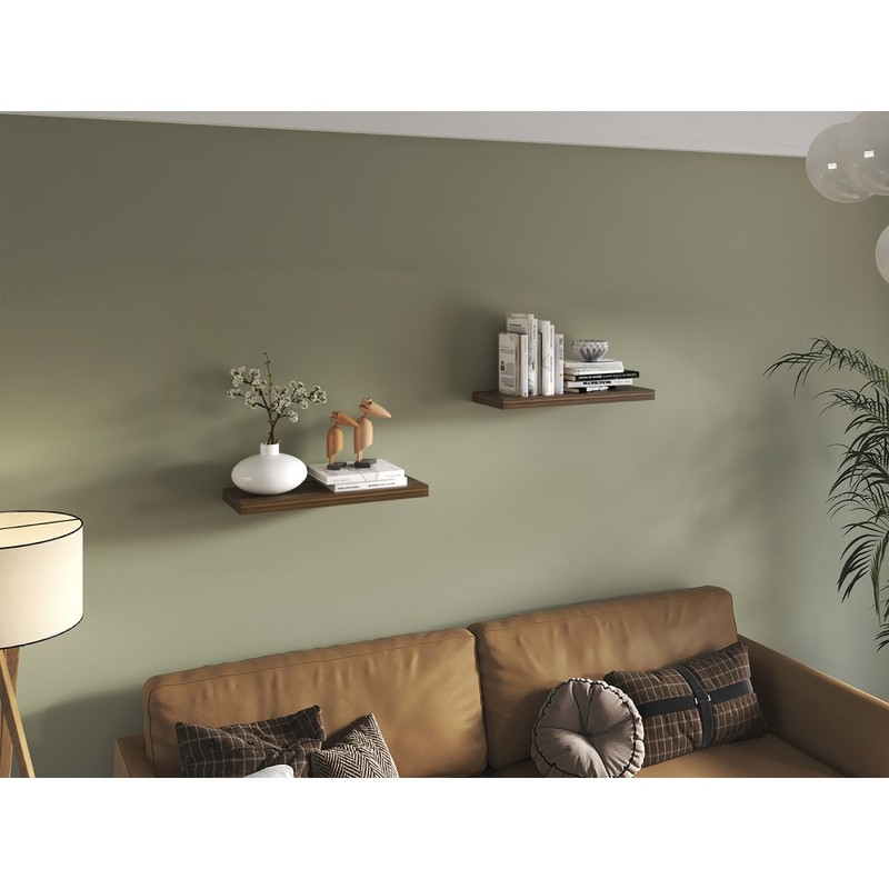 2-Pack Ecco Wide Floating Wall Shelves, 31.5" Decor Storage Shelving gallery