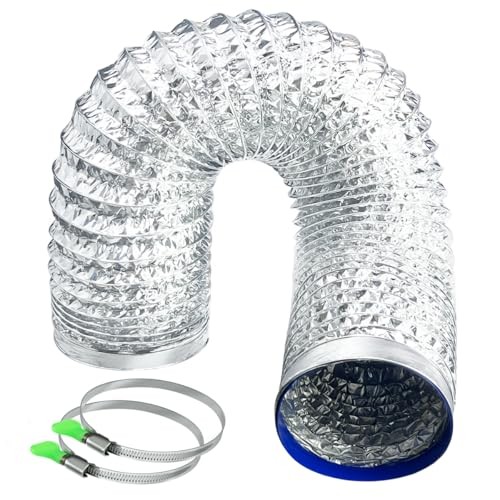 Dryer Vent Hose 4 Inch - Flexible Fire-Resistant Aluminum Duct with 3 ft gallery