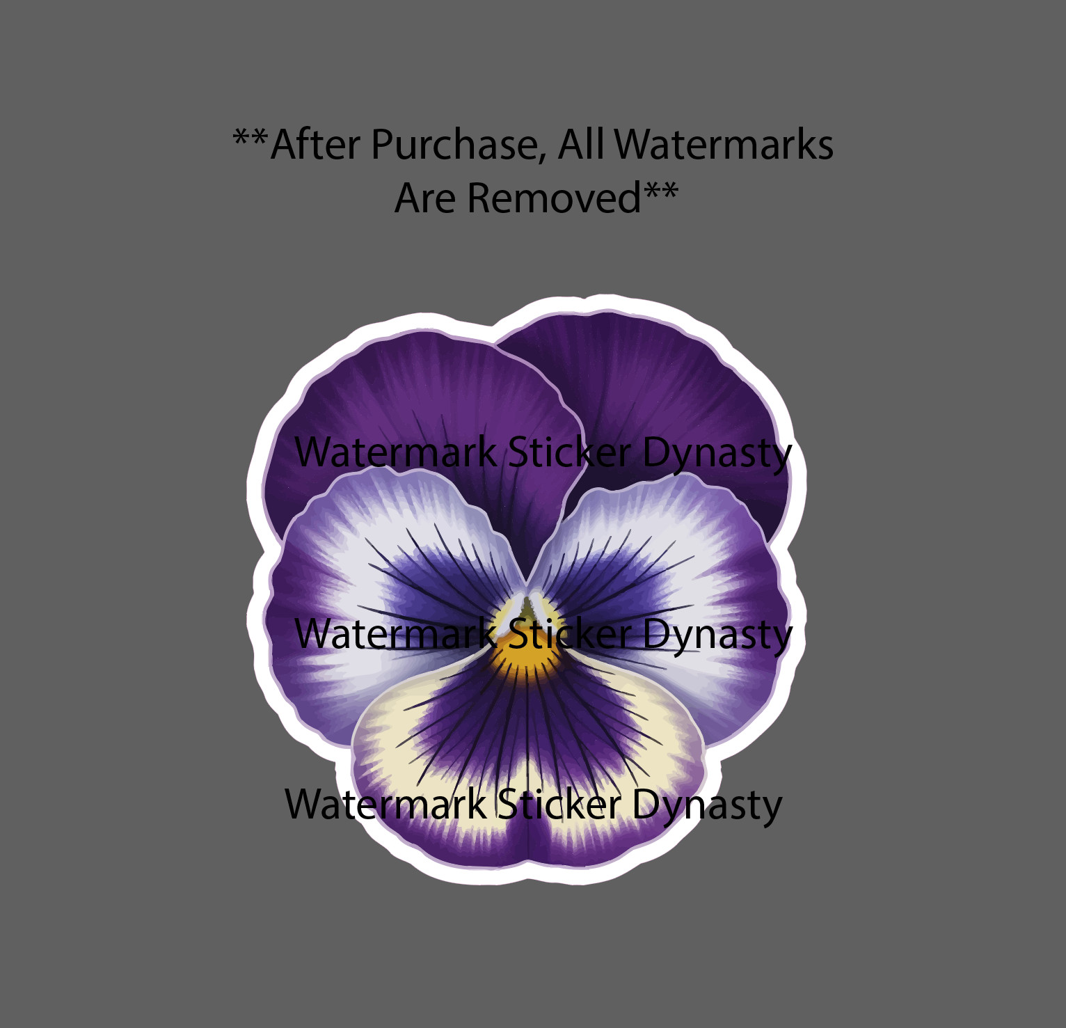 Pansy Sticker Waterproof Decal Flower Floral Nature Outdoor Garden Gift NEW gallery