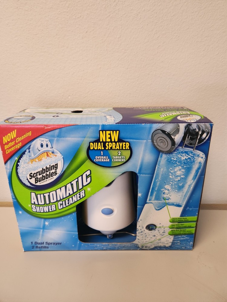 Scrubbing Bubbles Automatic Shower Cleaner Dual Kit with 2 Refills NEW SEALED!