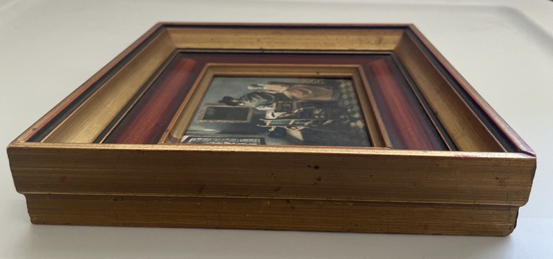 Vintage Lady and Gentleman Drinking Wine Renaissance Framed Picture Reproduction gallery