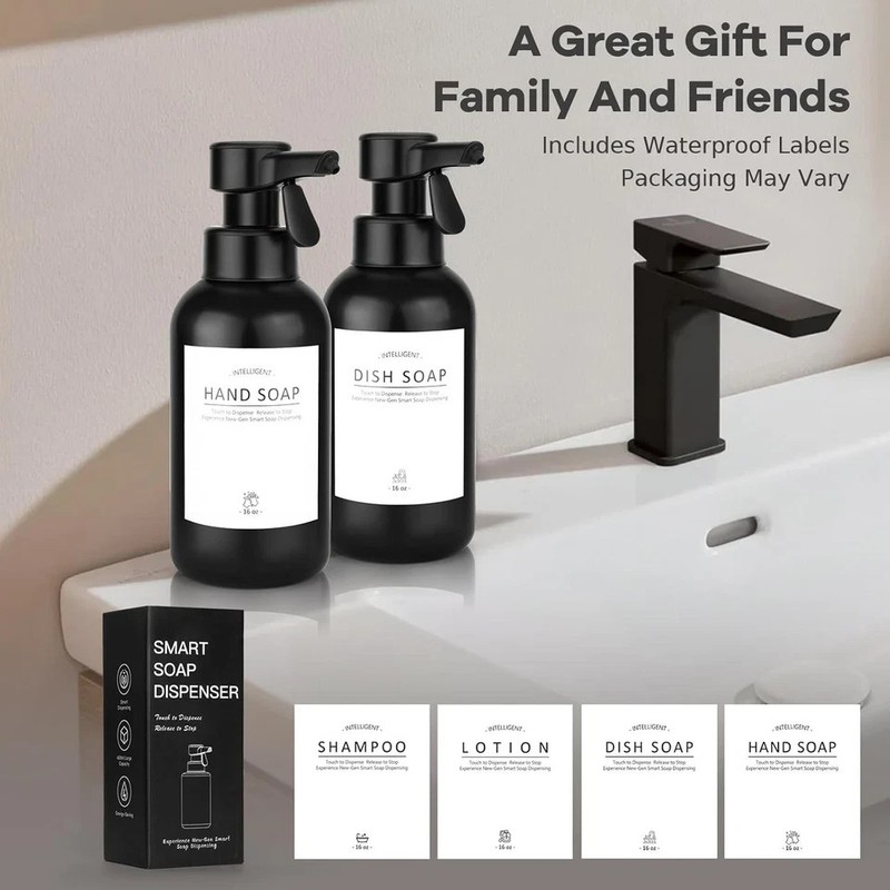Smart Automatic Gel Liquid Soap Dispenser 16oz Amber Bathroom Battery Operated gallery
