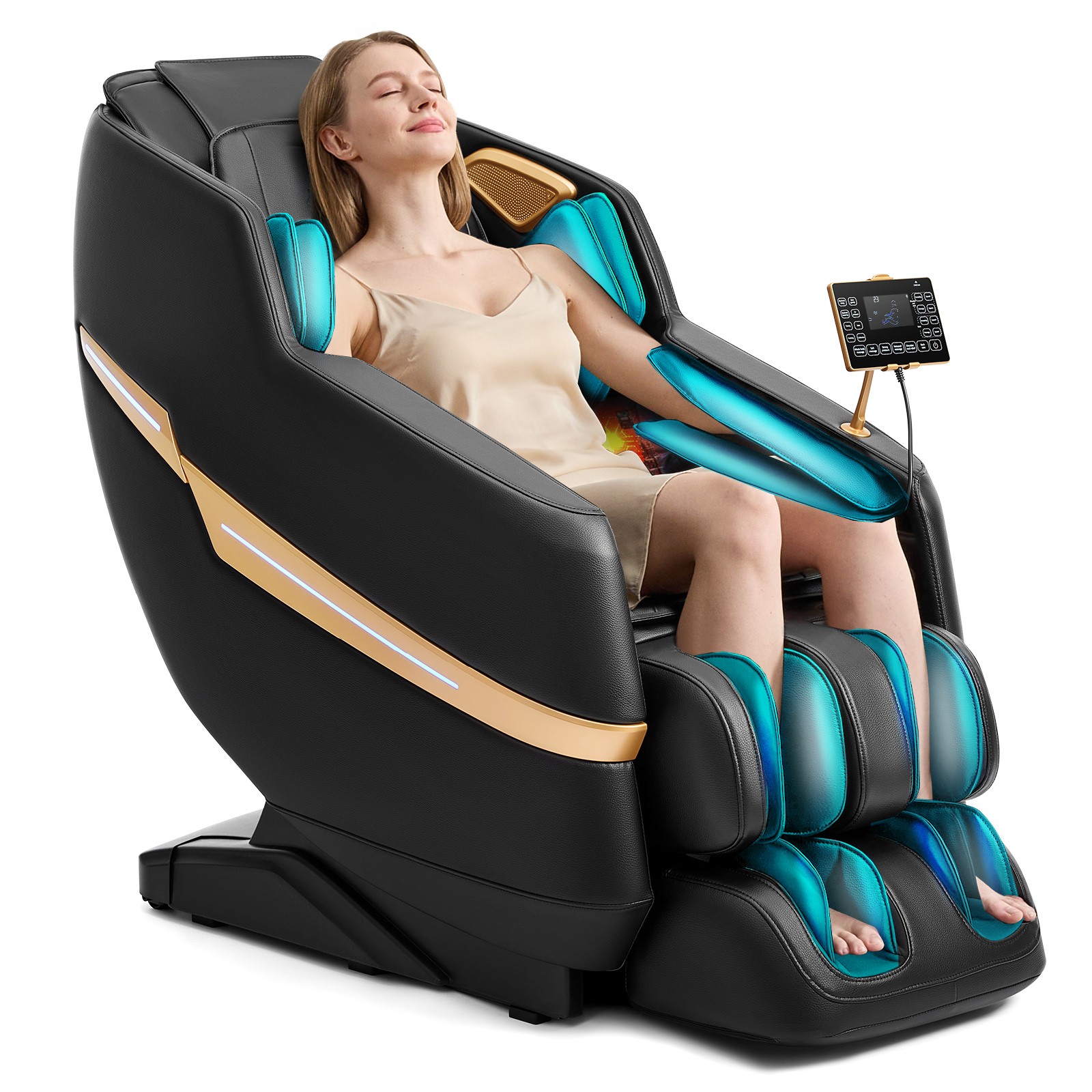 Zero Gravity Full Body Recliner Massage Chair 8 Points, Shiatsu,Foot Roller,Heat gallery