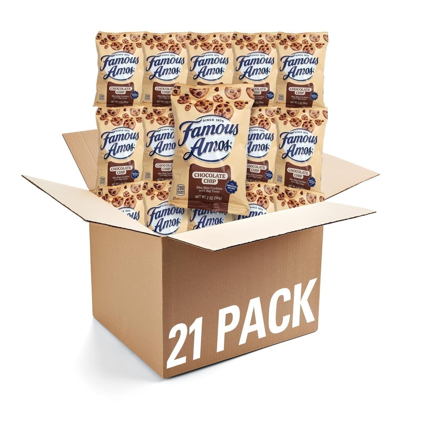 Famous Amos 2oz Bags, 21 Pack, Chocolate Chip Cookies Individual Bags of... gallery