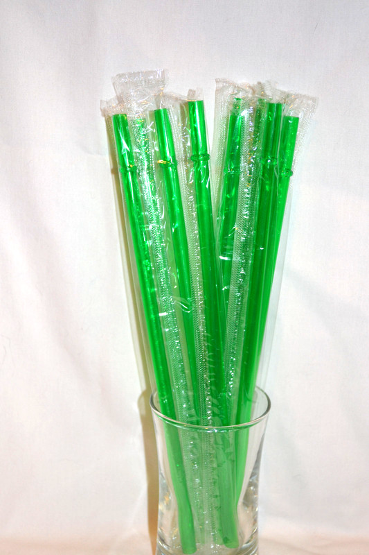 Reusable Straws Clear Solid Colors Plastic Acrylic 9” Rings BPA Free Sealed #2 gallery