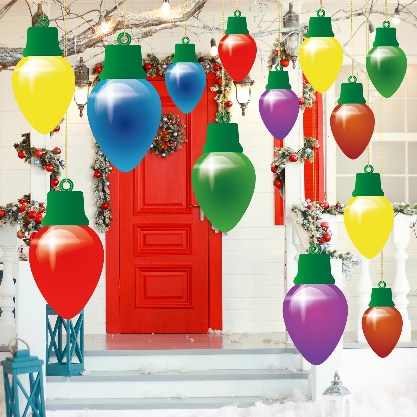 Fiwochic 24 Pcs 11 Inch/7 Inch Large Red, Green, Blue, Yellow, Orange, Purple gallery