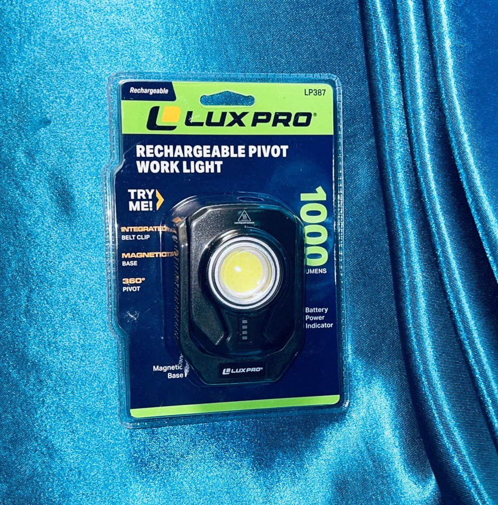 LuxPro LP387 Rechargeable 360 Degrees Swivel Pivot Work Light - 1000 Lumens gallery