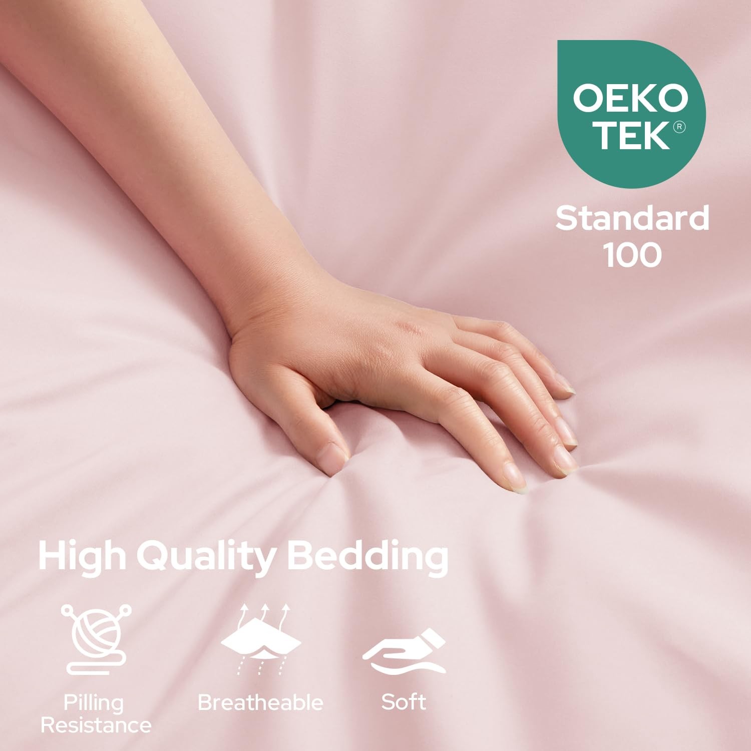Full Size Bed Sheets - 6 Piece Set (Pale Pink) - Extra Soft Brushed Microfibe... gallery