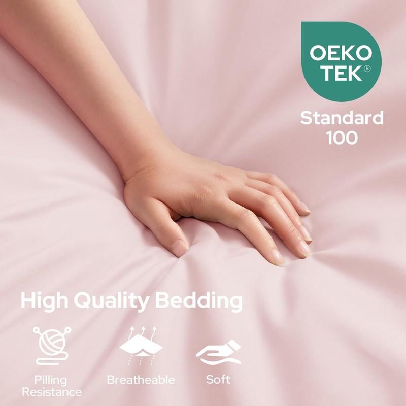 Full Size Bed Sheets - 6 Piece Set (Pale Pink) - Extra Soft Brushed Microfibe... gallery