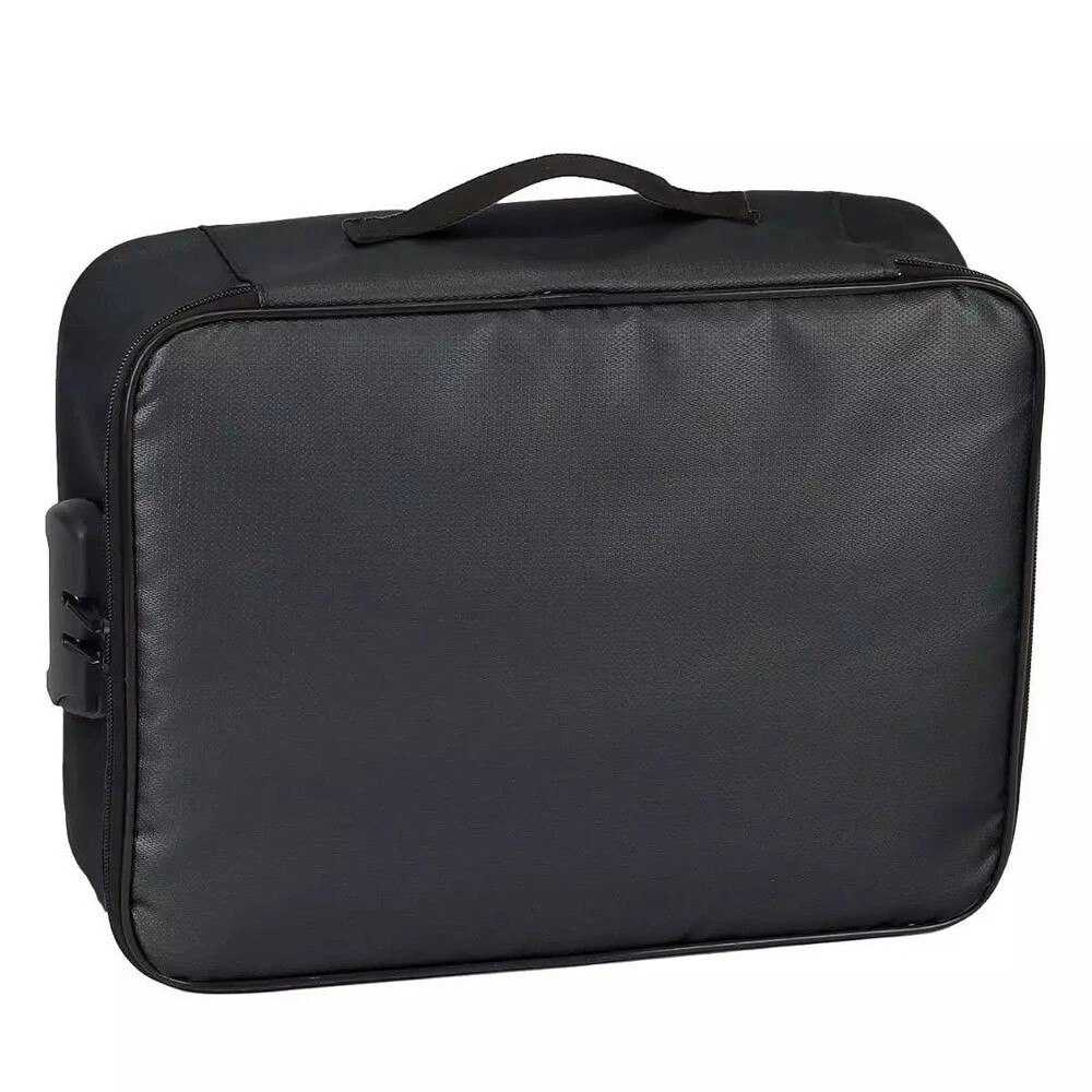 3-Layer Fireproof Document Box with Lock File Storage Box Waterproof Safe Bag US gallery
