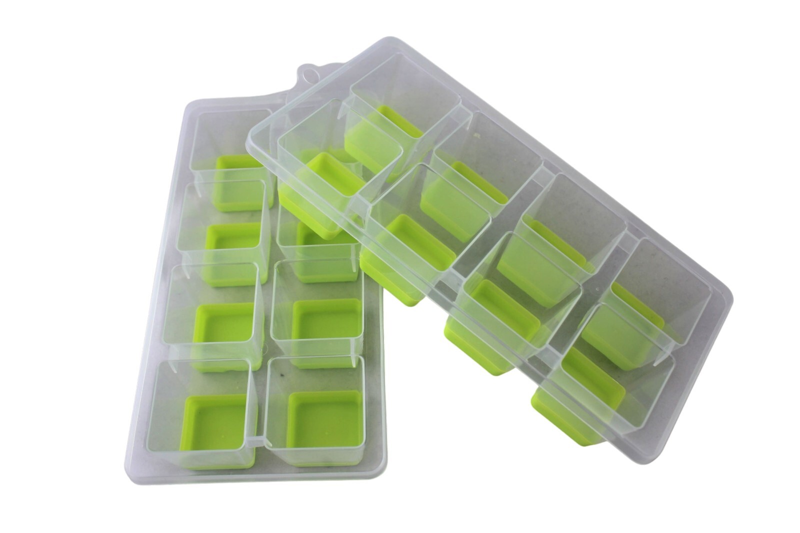 2 pack Ice Cube Tray Jumbo Size Silicone Base Easy Release Cocktails Iced Coffee gallery