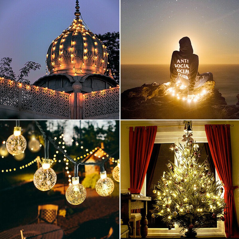 21FT Outdoor String Lights 30 LED Solar Bulb Patio Party Yard Garden Wedding gallery