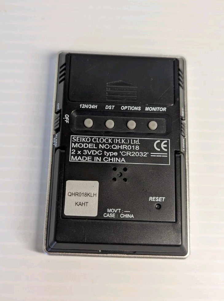 Seiko Global Radio Wave Control Alarm Clock, model QHR018 gallery