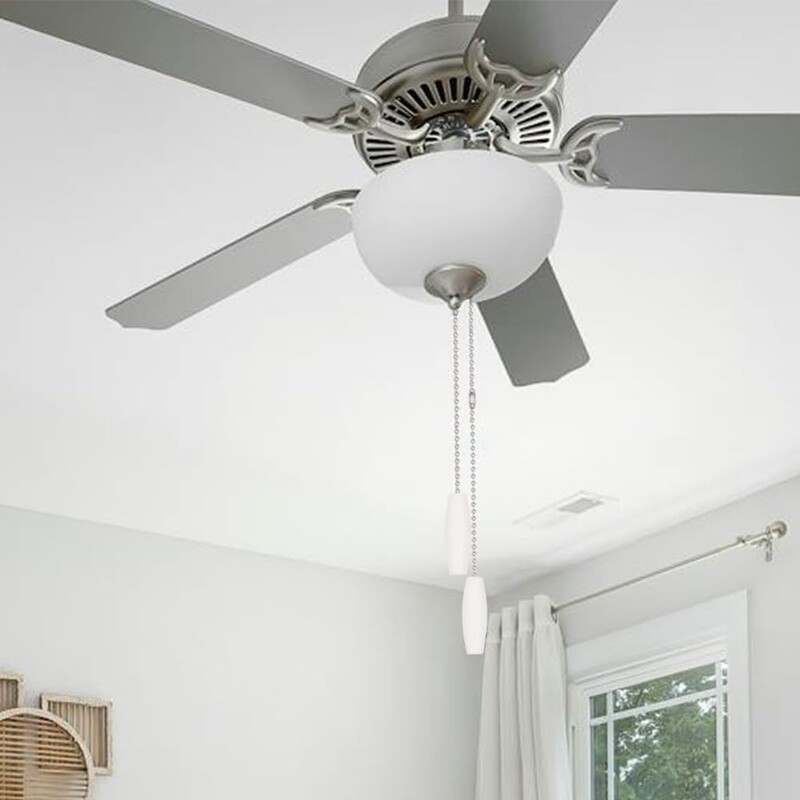 Ceiling Fan Pull Chain 2 Pack Stainless Steel Wooden Pendant Extension Decor New gallery