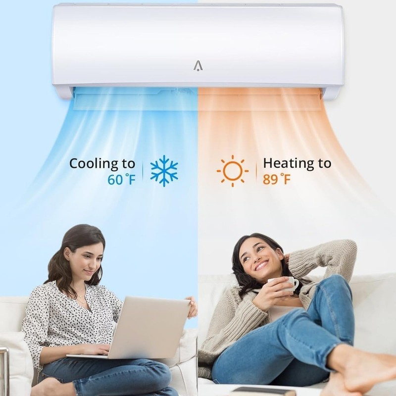 🔥24000 BTU Mini Split Air Conditioner Heat Pump 21 SEER2 Ductless Inverter 230V gallery