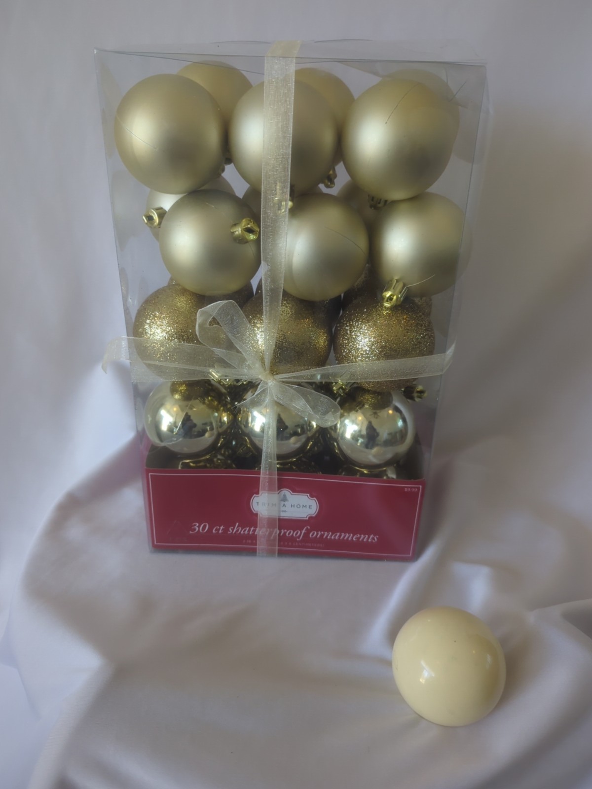 30 Count Shatterproof Ornaments From Trim A Home Gold. And Glitter. gallery