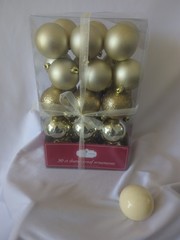30 Count Shatterproof Ornaments From Trim A Home Gold. And Glitter.
