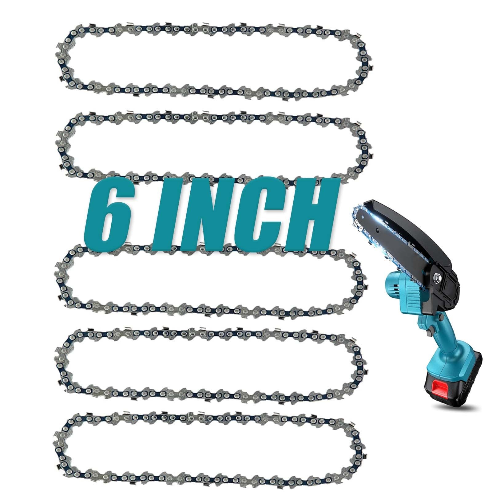 6 Inch Chainsaw Chain 5 Pieces Replacement Chains for All 6-inch Cordless Ele... gallery
