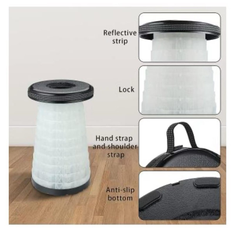 Folding Stool Portable Telescopic Chair Seat Camping Retractable Outdoor Fishing gallery