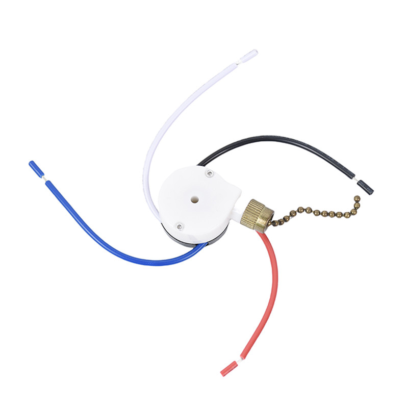 ZE-208S 3 Speed 4 Wire Ceiling Fan Pull Chain Switch 6A 125VAC Bronze US gallery