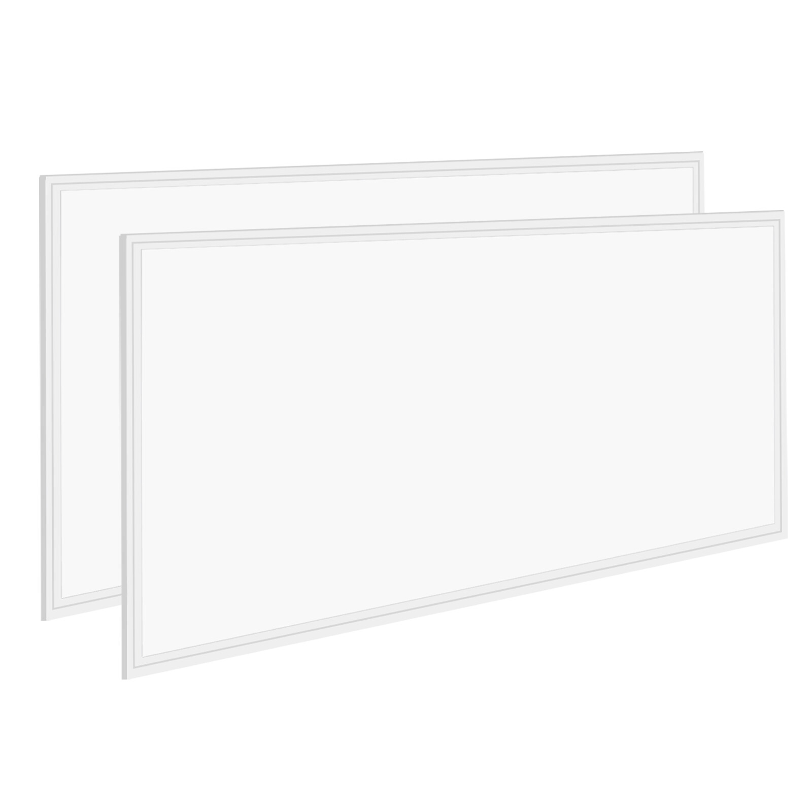 2-Pack 2x4 LED Flat Panel Light with Emergency Battery Backup, 50W 6800LM 5000K gallery