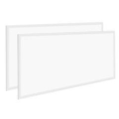2-Pack 2×4 LED Flat Panel Light with Emergency Battery Backup, 50W 6800LM 5000K