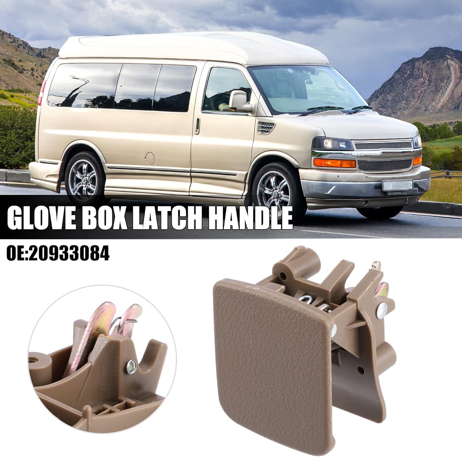 X AUTOHAUX Glove Box Latch Handle for Chevy Express Van Savana 2008-2020 for Ven gallery